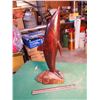 Image 2 : Carved 21" Tall Dolphin, Exotic Wood
