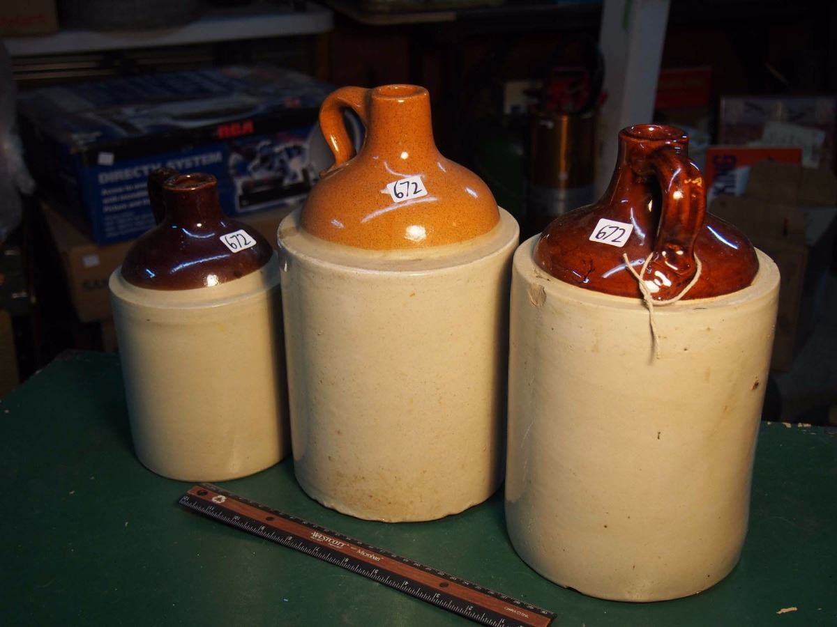 1 Gal Whiskey Jugs (2), 1./2 Gal Whiskey Jug