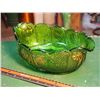 Image 2 : Montreal Green Diamond Glass Bowl, 11 1/2"X7"