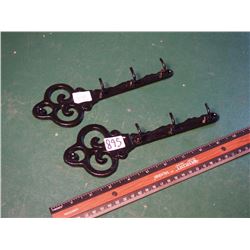 Cast Iron Keyhooks, Pair