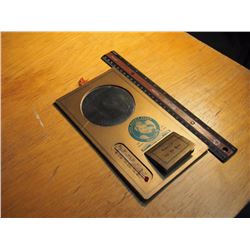 Mini Advertising Calendar And Thermometer (Cecil Morris Studio 1945)