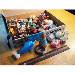 Box Full Of Knickknacks & Small Toys