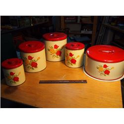 Matching Set Of Flour And Cake Tins