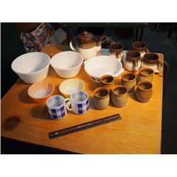 Assorted Dishware (Clay/Fire King)