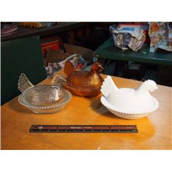 Glass Chicken In Nests (3)