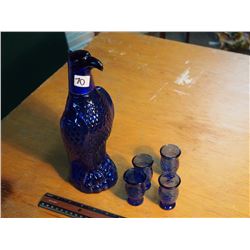 Eagle Decanter W/ Matching Shot Glasses