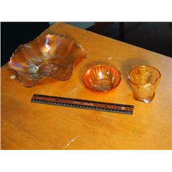 Orange Glassware Pieces