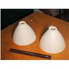 Image 1 : Pair Of Milk Glass Lampshades
