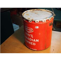 Thirty Five Pound Co-Op Grease Pail