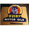 Image 1 : Husky Motor Oil Porcelain Sign, Reproduction