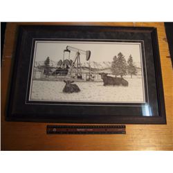 Framed Artwork by BJ Brown, Black Gold, (23”x17”)