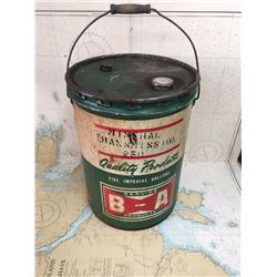British American Oil Can, 5 Gallon, Bow-Tie