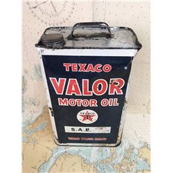 Texaco Valor Oil Can, 2 Gallon