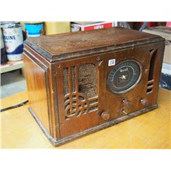 Antique Viking Wooden Tube Radio