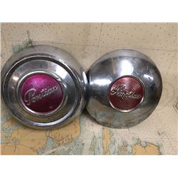 Lot Of Two Vintage Pontiac Hubcaps