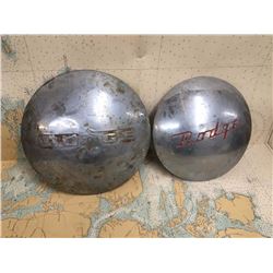 Lot Of Two Vintage Dodge Hubcaps