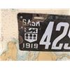 Image 2 : 1919 Saskatchewan Porcelain Licence Plate