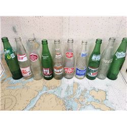 Lot Of Vintage Soda Pop Bottles (10)