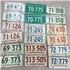 Image 1 : Saskatchewan Licence Plates, Matching Sets (9) (‘68-’76)