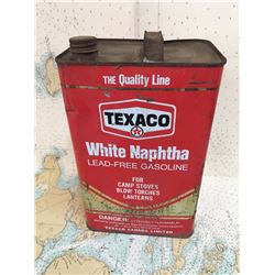 Texaco 128oz White Naphtha Gasoline Tin