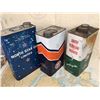 Image 6 : Lot Of Rectangle Oil Cans (3) (Gulf, Northstar, B/A)