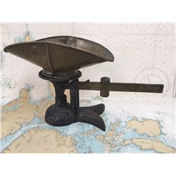 Antique Brass And Cast Beam Scale, United Grain Growers, Gurney