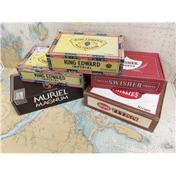 Lot Of Vintage Cigar Boxes