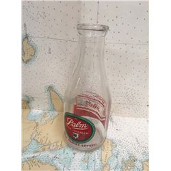 Palm Dairies Advertising Milk Bottle