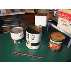 Lot Of British American, B/A, Oil and Grease cans (4)