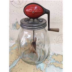 #8 B Dazey Butter Churn ORIGINAL GLASS, Works