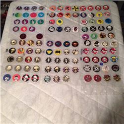 Lot Of Pogs, Superman, Skulls, Blades