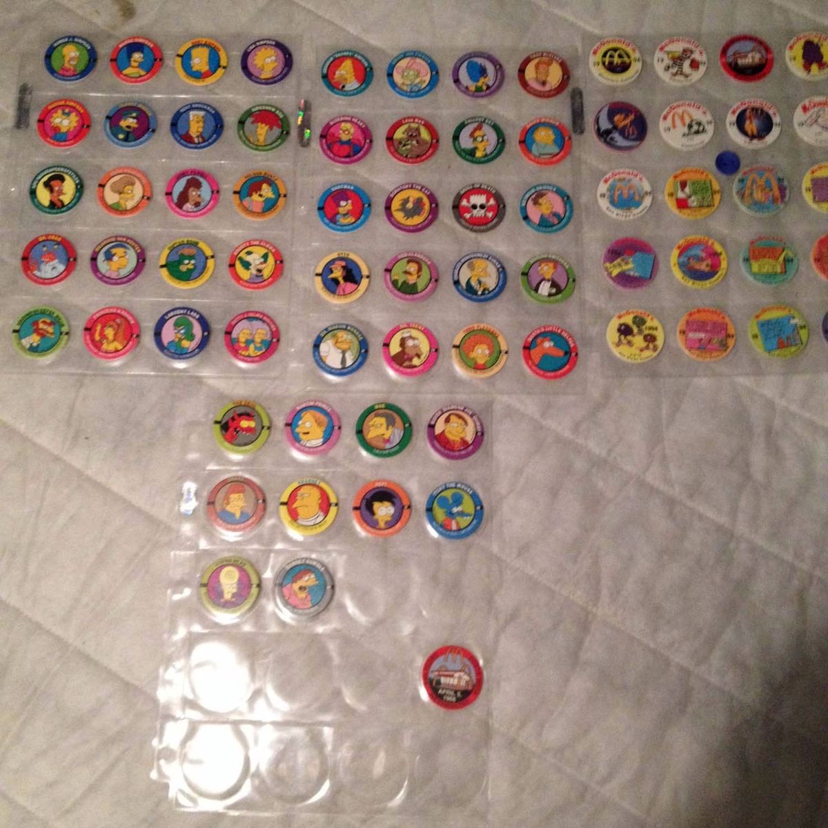 Pogs Simsons 1994 Simpsons, McDonald’s Pogs - Bodnarus Auctioneering