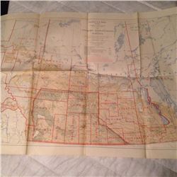 Vintage Cominion Land Act Map, 1908