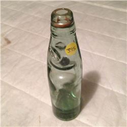 Vintage Green Bottle W/ Marble