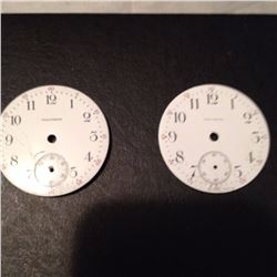 Face Plates For Pocket Watches (2) (Weltham Porcelain)