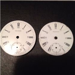 Face Plates For Pocket Watches (2) (Weltham Porcelain)