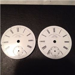 Face Plates For Pocket Watches (2) (Weltham Porcelain)