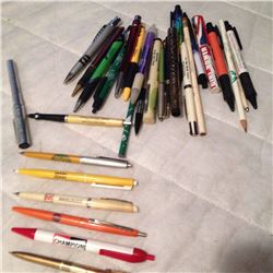 Collection Of Pens And Pencils (30) (Gulf, Champion, Case, Pool, Coop, Macleods)