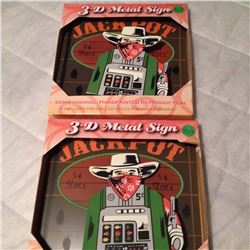 3D Metal Signs (2) (Jackpot)