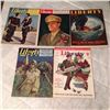 Image 1 : 1930’s-40’s Liberty Magazines (5) (Military Covers, Hockey Photos)