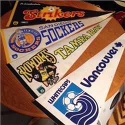 Vintage Sport Pennants (4) (Soccer) 1960’s