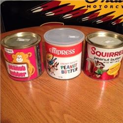 Peanut Butter Tins (3) (Squirrel, Empress)