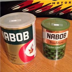 Nabob Coffee Tins (2)