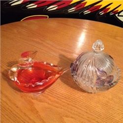 Candy Dish, Anna Hutte Lead Crystal Plus Glass