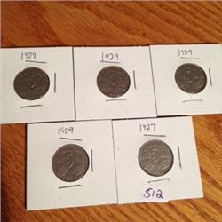 1920’s Nickels (5)