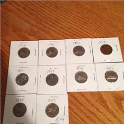 1940’s Nickels (10)