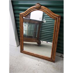 Wooden Frame Mirror, 33”x44”