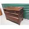 Image 2 : Antique Wooden 3 Drawer Dresser, Needs Work (Missing Hardware), 42”x21”x32”