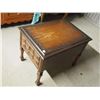 Image 4 : Antique Wooden End Table With Drawer, 20”x28”x21”