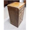 Image 2 : Antique Wooden Nightstand, 3 Drawer, 15”x12”x27”